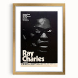 Ray Charles 1969 Concert Poster | Vintage Black & White Wall Art