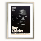 Ray Charles 1969 Concert Poster | Vintage Black & White Wall Art