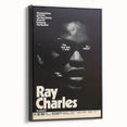 Ray Charles 1969 Concert Poster | Vintage Black & White Wall Art