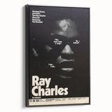 Ray Charles 1969 Concert Poster | Vintage Black & White Wall Art
