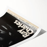 Ray Charles 1969 Concert Poster | Vintage Black & White Wall Art