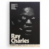 Ray Charles 1969 Concert Poster | Vintage Black & White Wall Art