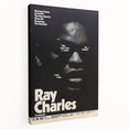 Ray Charles 1969 Concert Poster | Vintage Black & White Wall Art