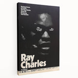 Ray Charles 1969 Concert Poster | Vintage Black & White Wall Art