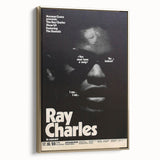 Ray Charles 1969 Concert Poster | Vintage Black & White Wall Art