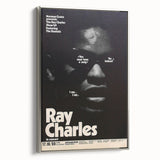 Ray Charles 1969 Concert Poster | Vintage Black & White Wall Art