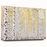 Serene Birch Forest Wall Art – Nature Canvas for Living Room