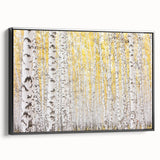 Serene Birch Forest Wall Art – Nature Canvas for Living Room