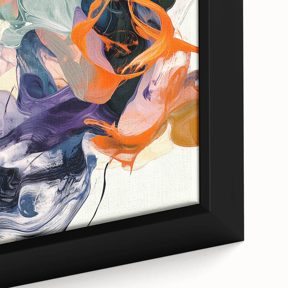 Modern Abstract Wall Art – Bold Vertical Flow in Orange and Green