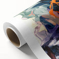 Modern Abstract Wall Art – Bold Vertical Flow in Orange and Green