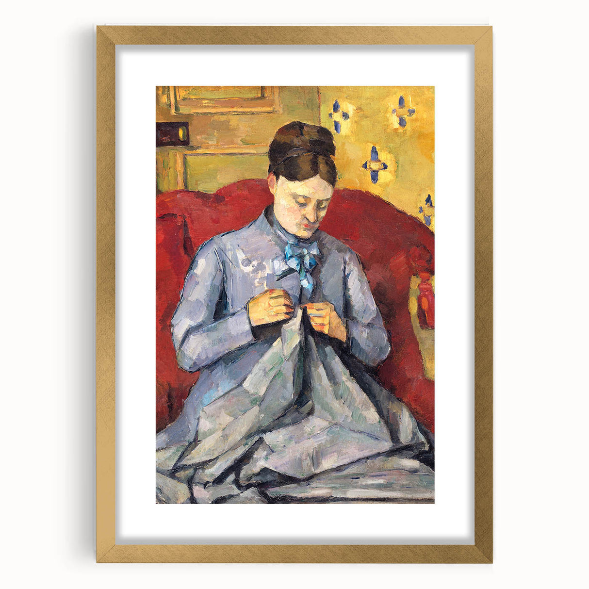 Impressionism Wall Art: Portrait of Madame Cézanne by Paul Cézanne Prints