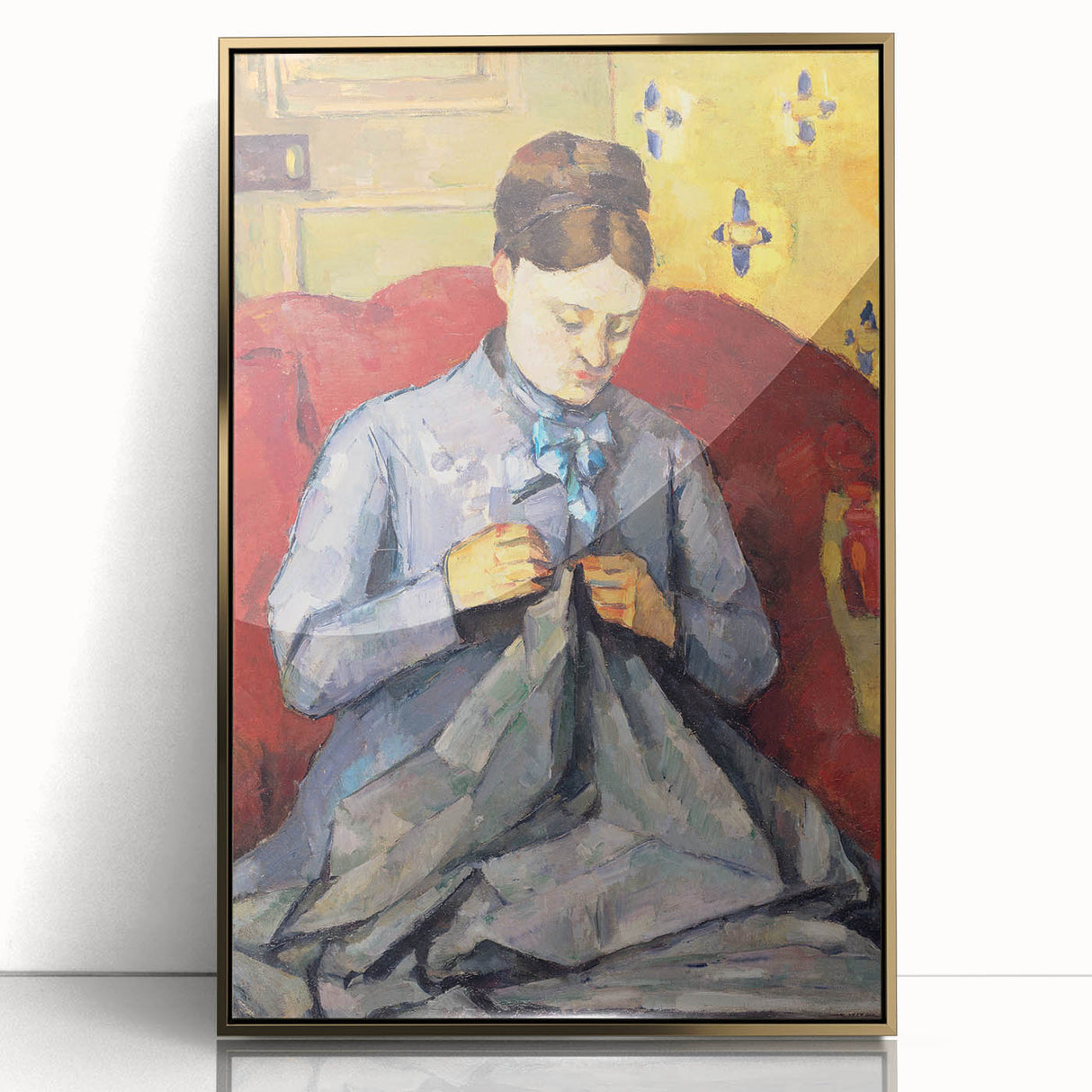 Impressionism Wall Art: Portrait of Madame Cézanne by Paul Cézanne Prints