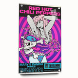 Red Hot Chili Peppers Concert Poster | Vintage Rock Wall Art