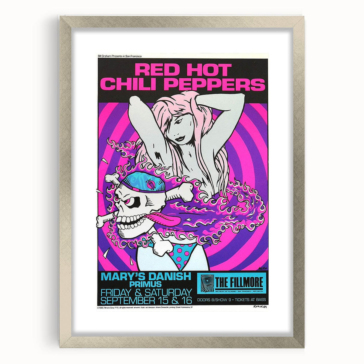 Red Hot Chili Peppers Concert Poster | Vintage Rock Wall Art
