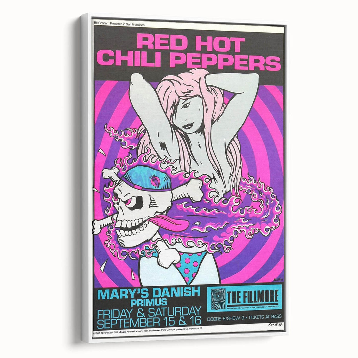 Red Hot Chili Peppers Concert Poster | Vintage Rock Wall Art