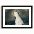 Expressionist Art - Woman in a White Shawl by Zolo Palugyay - Vintage Scene