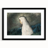 Expressionist Art - Woman in a White Shawl by Zolo Palugyay - Vintage Scene