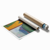 Impressionist Painting – Sunset Over Fields by French Artists