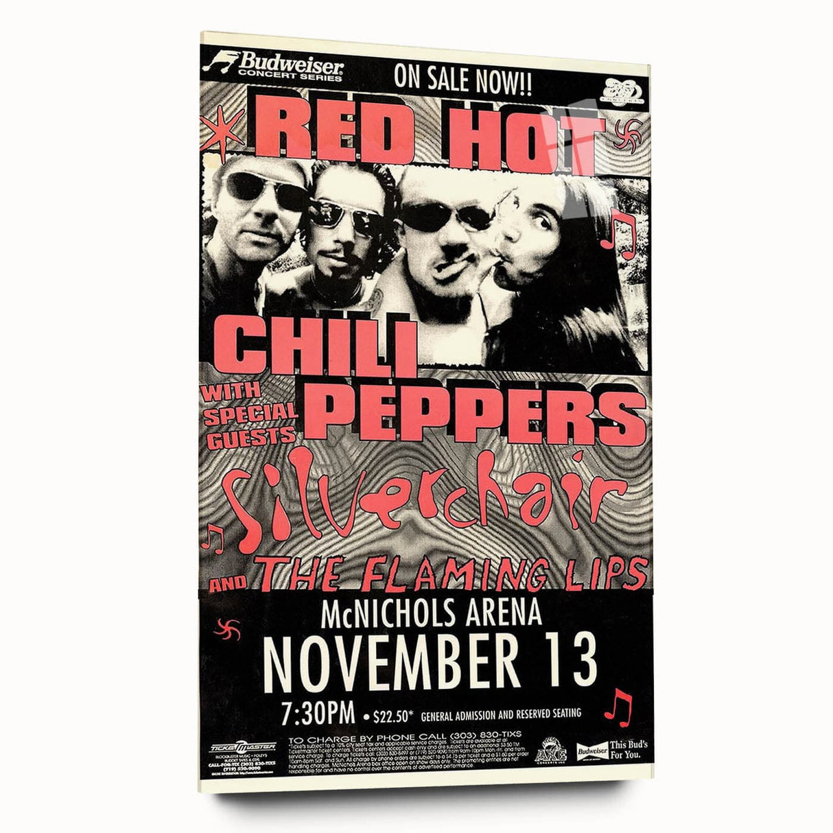 Red Hot Chili Peppers Concert Poster | Vintage Rock Wall Art