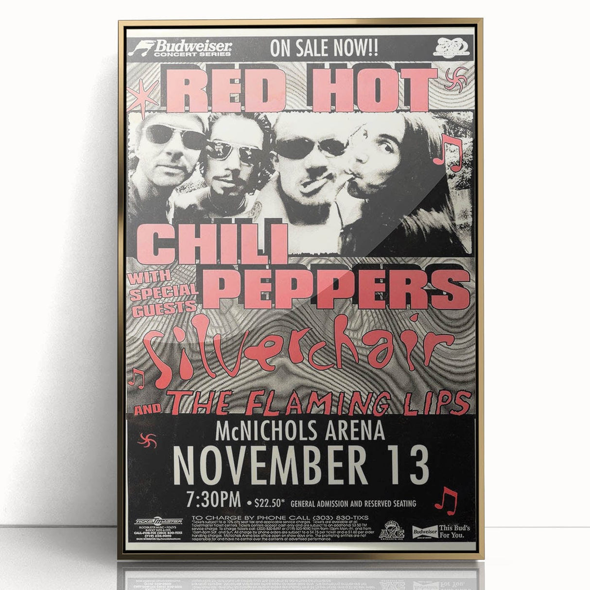 Red Hot Chili Peppers Concert Poster | Vintage Rock Wall Art