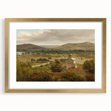 Romantic Art Prints: Panoramic Landscape Near River Moselle by Rousseau