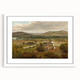 Romantic Art Prints: Panoramic Landscape Near River Moselle by Rousseau