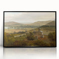 Romantic Art Prints: Panoramic Landscape Near River Moselle by Rousseau