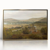 Romantic Art Prints: Panoramic Landscape Near River Moselle by Rousseau