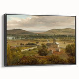 Romantic Art Prints: Panoramic Landscape Near River Moselle by Rousseau