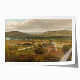Romantic Art Prints: Panoramic Landscape Near River Moselle by Rousseau
