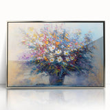 Elegant Floral Bouquet Wall Art – Abstract Canvas for Living Room