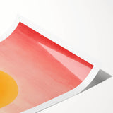 Abstract minimalist wall art print featuring soft pastel colors and geometric shapes, rolled and ready for framing, ideal for modern home decor.