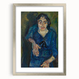 Expressionist Woman in Blue – Vibrant Figurative Wall Art