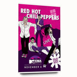 Red Hot Chili Peppers 2011 MTV EMA Poster | Vintage Rock Art