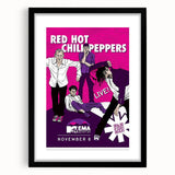 Red Hot Chili Peppers 2011 MTV EMA Poster | Vintage Rock Art
