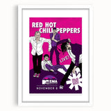 Red Hot Chili Peppers 2011 MTV EMA Poster | Vintage Rock Art