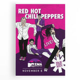 Red Hot Chili Peppers 2011 MTV EMA Poster | Vintage Rock Art