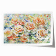 Romantic Floral Wall Art – Impressionist Rose Canvas for Living Room