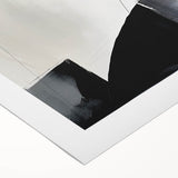 Abstract minimalist wall art on rolled canvas featuring soft pastel colors and geometric shapes, designed to enhance modern home decor aesthetic.