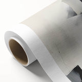 Abstract minimalist wall art on rolled canvas, showcasing soft pastel colors and geometric shapes, perfect for modern home decor. Packaged securely in a sturdy tube.