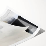 Abstract minimalist wall art print showcasing soft pastel colors and geometric shapes, neatly rolled and ready for display, perfect for modern interior decor.