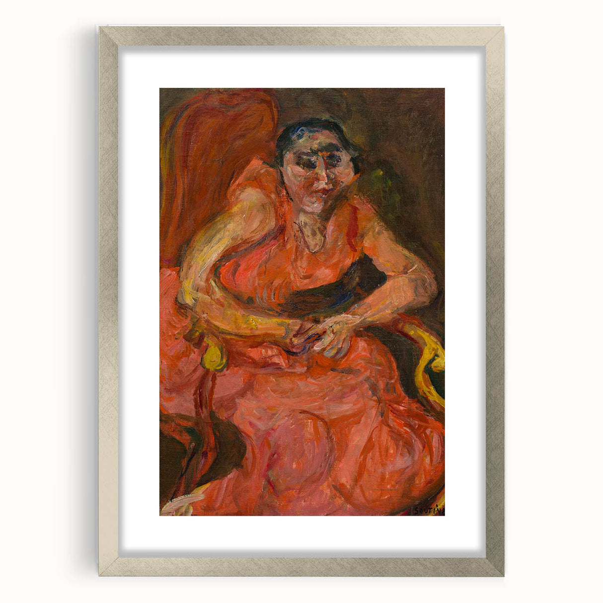 Expressionist Woman in Pink – Bold Figurative Wall Art