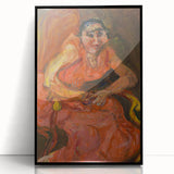 Expressionist Woman in Pink – Bold Figurative Wall Art