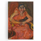 Expressionist Woman in Pink – Bold Figurative Wall Art
