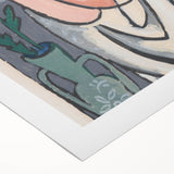 Modern Minimalist Wall Art - Woman with Flowers Abstract Print