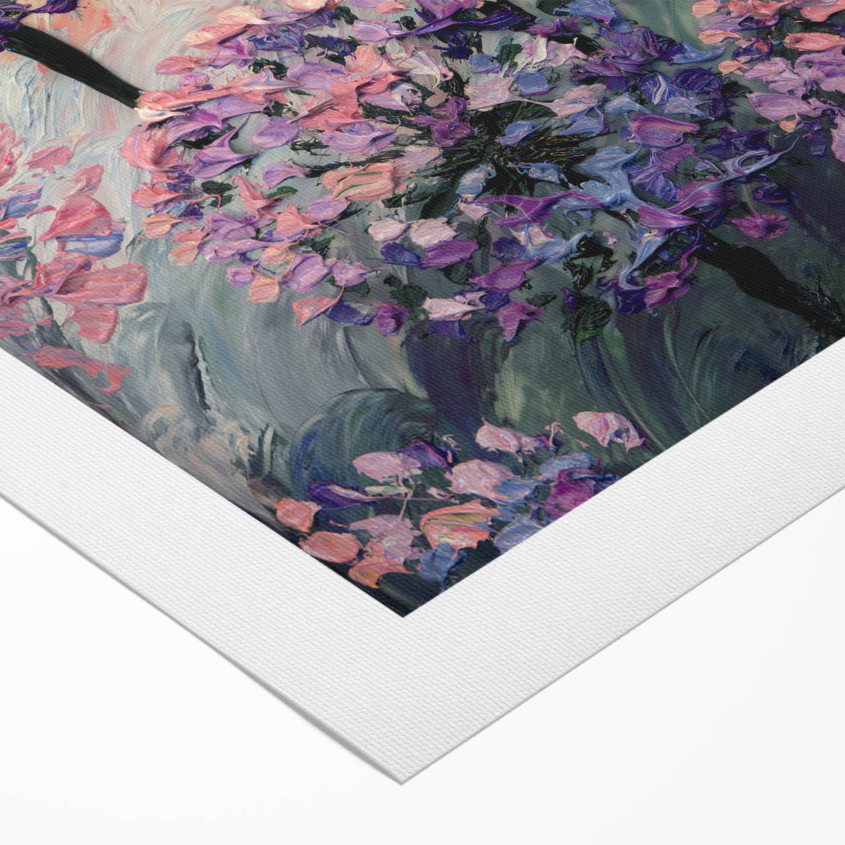 Textured Floral Wall Art – Purple and Pink Hydrangea Canvas