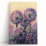 Textured Floral Wall Art – Purple and Pink Hydrangea Canvas