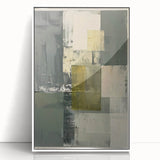 Framed abstract minimalist wall art in white acrylic, showcasing a clean design with soft curves, perfect for modern home decor and enhancing interior aesthetics.