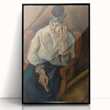 Expressionist Woman in Armchair – Bold Figurative Wall Art