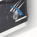 Abstract Geometric Modern Wall Art - Bold Black and Yellow Print